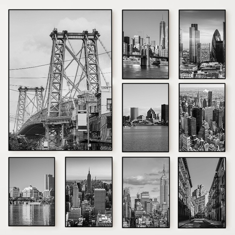 Photography Poster - Schwarz-Weißes New York City Fotoposter New