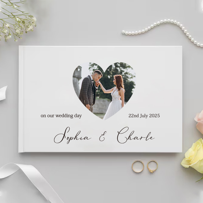 Photography Basic - Personalisiertes Gästebuch als Hochzeitsgeschenk, weißes, edles