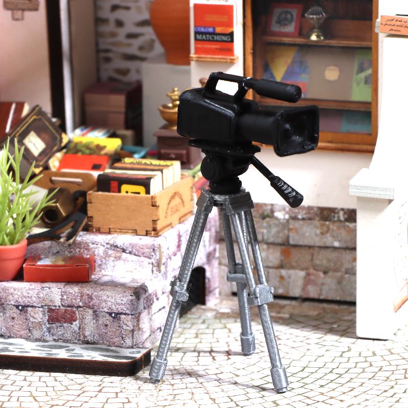 Photography Unit - Mini-Videokamera-Stativ Modell im Maßstab 1:12 Puppenhaus