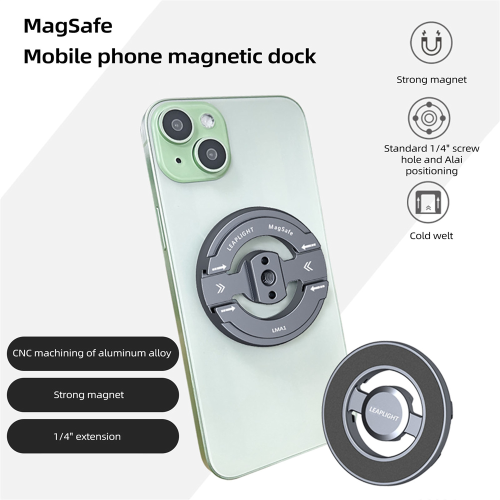 Photography With Iphone 15 - 2025 360 ° Magnetischer Aluminium-Telefonhalter mit