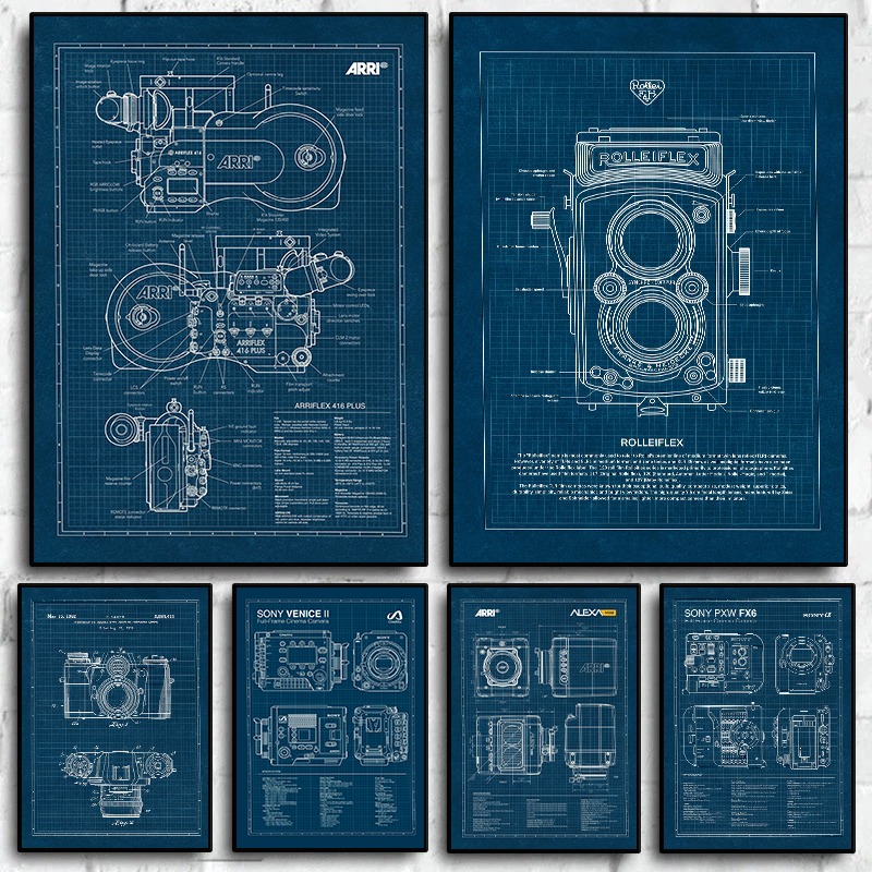 Photography Unit - Vintage Leica Kamera Blaupause Poster Fotografie