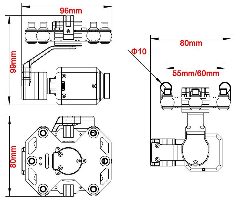 Tarot TL3T20 3-Achsen-Gimbal 6 – Photography Drone Bewertung und Preis